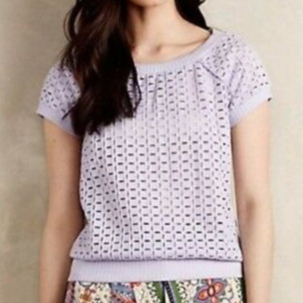Anthropologie Weston Dara Knit Cutout Pullover - Picture 1 of 4
